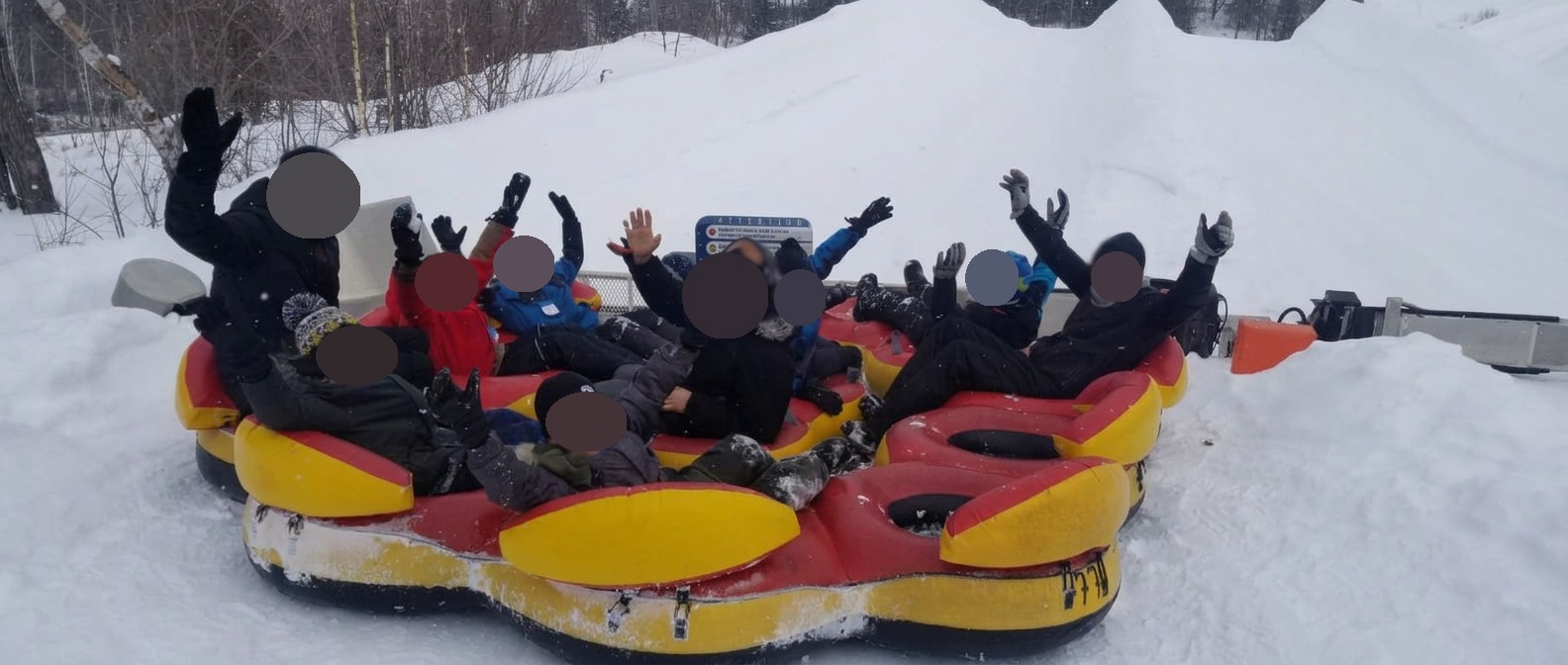 Glissades en famille
